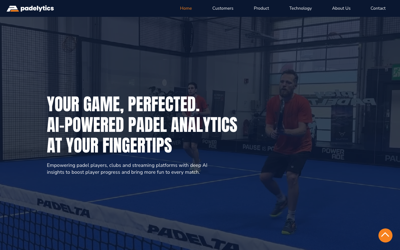 Padelytics — direct AI video analysis competitor (verified 2026-05-03)