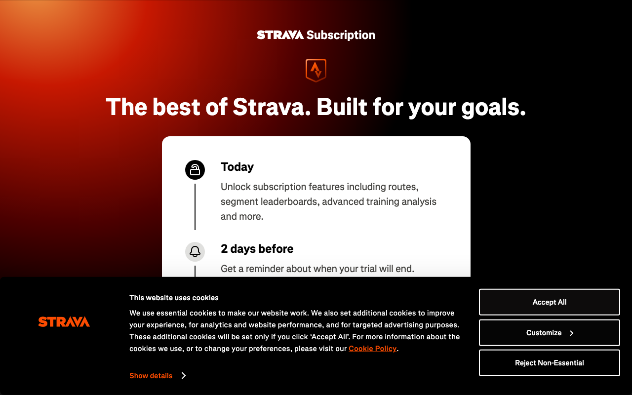 Strava Premium — fitness subscription anchor used to calibrate paid-tier expectations